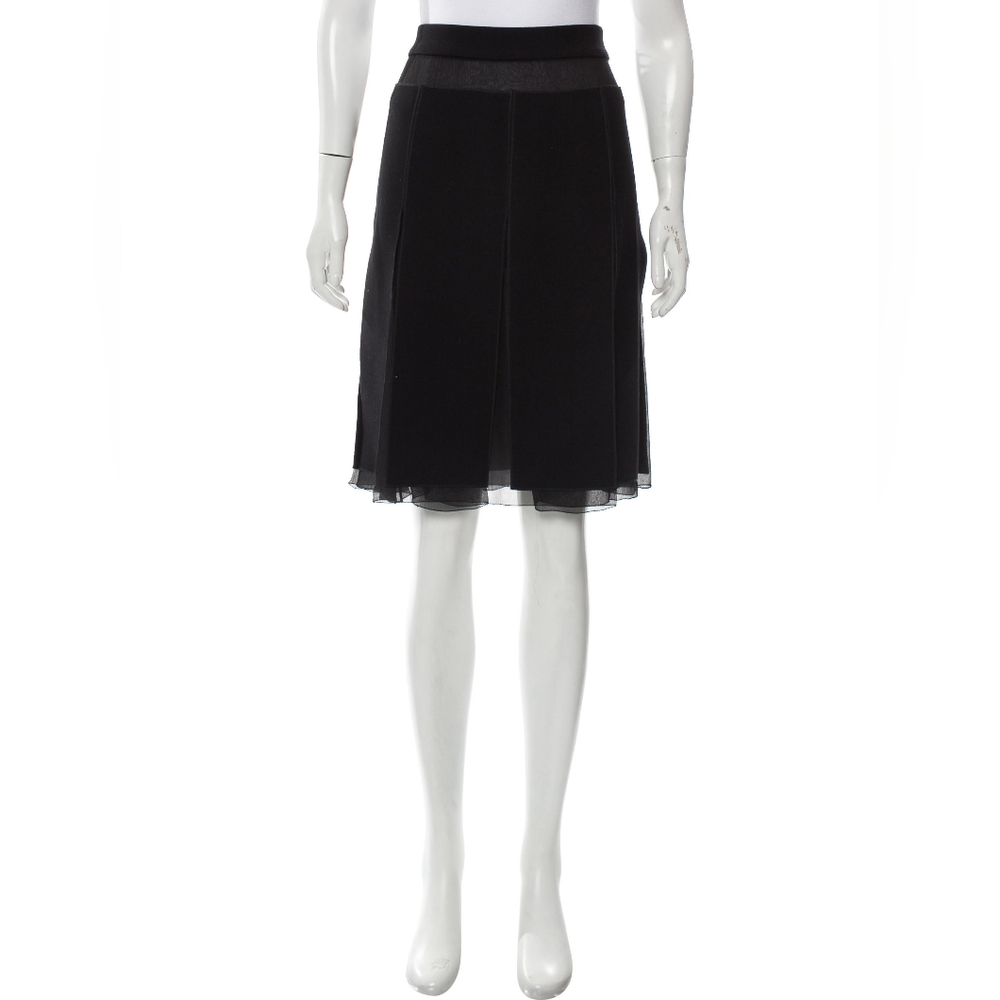 PRADA Silk & Wool Knee-Length Skirt